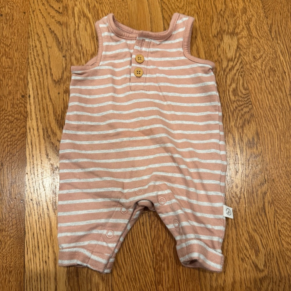 4/$20 Carter’s Little Planet Organic Striped Pink & White Baby Romper newborn
